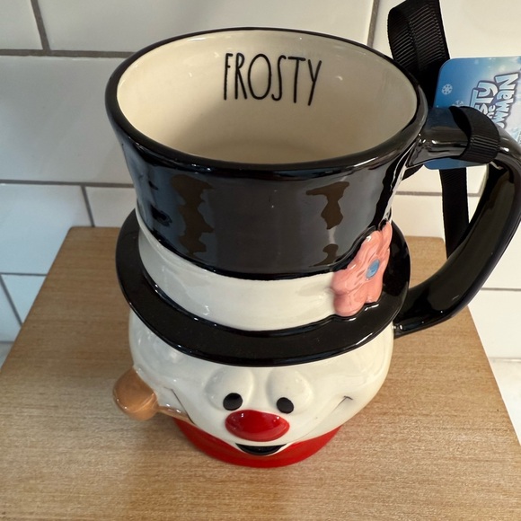 Rae Dunn Frosty the Snowman Mug with Black Handle - Picture 2 of 3